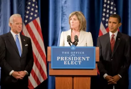 Carol Browner with Joe Biden and Barack Obama