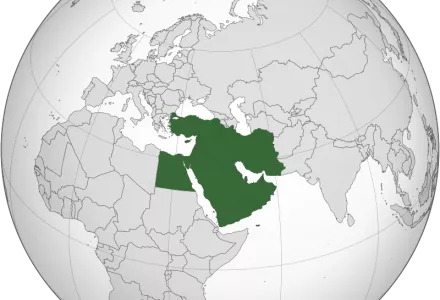 Middle East (orthographic projection)
