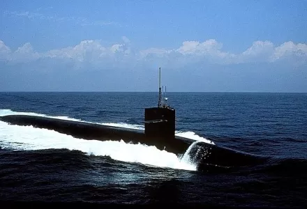 The USS Pennsylvania, a nuclear-armed Ohio-class ballistic missile submarine
