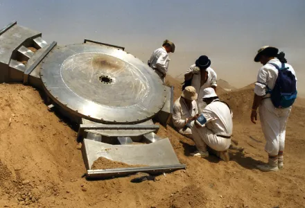 An IAEA inspection in Iraq in 2008.