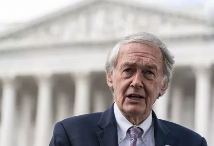 Sen. Ed Markey, D-Mass., speaks about climate change during a news conference on Capitol Hill, Oct. 7, 2021, in Washington, D.C.