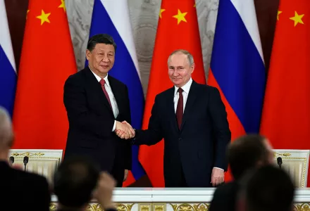 Xi Jinping and Vladmir Putin