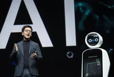 Dr. I.P. Park, LG Electronics president and CTO, ushers in the future of Artificial Intelligence while delivering the LG Pre CES keynote address.
