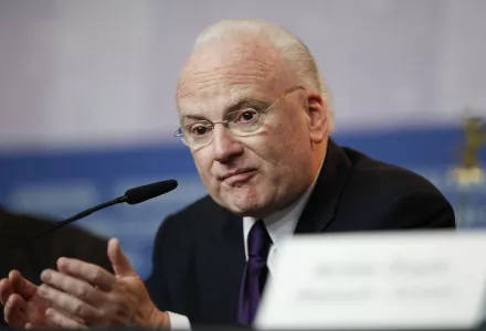 Richard A. Clarke attending a news conference of the film 'S.O.S. - State of Security' at the International Film Festival Berlinale in Berlin, Germany. 