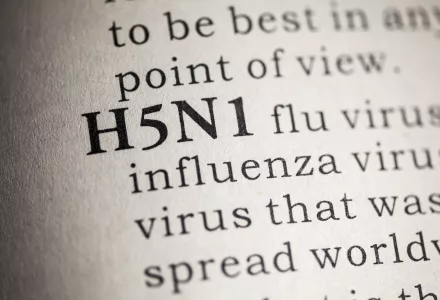 Portion of a H5N1 description in a textbook