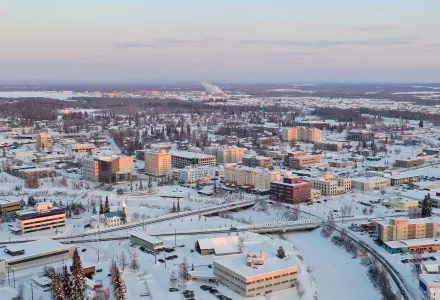 Aerial view of Fairbanks, Alaska