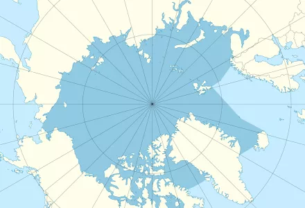 Map of the Arctic Ocean