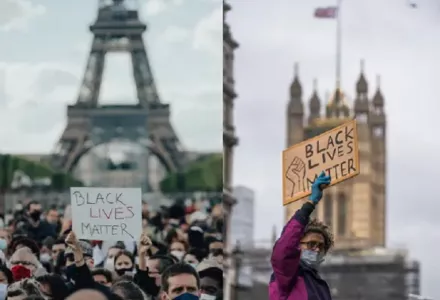 Black Lives Matter protests in Paris and London