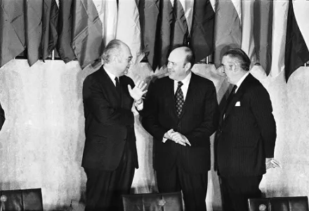 The State Department ceremony opening the Biological Weapons Convention for signature on Monday, April 10, 1972 in Washington.