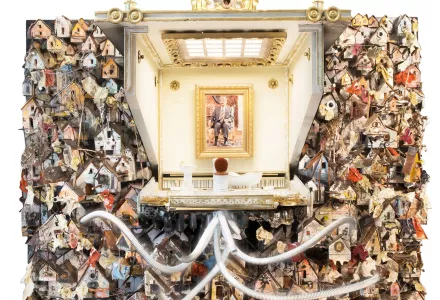 His Majesty's Throne, mixed media, artwork by Mohamad Hafez.