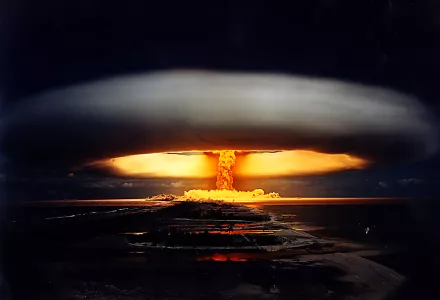 Image of French nuclear weapons testing