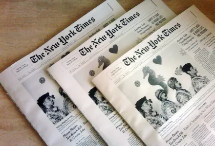 Three New York Times newspapers