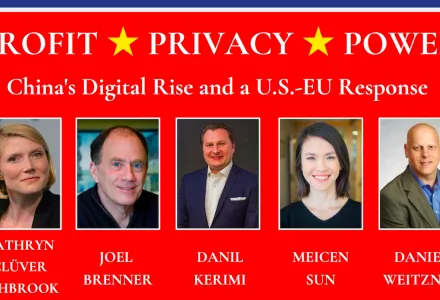 Profit, Privacy, Power - China's Digital Rise and a US-EU Response