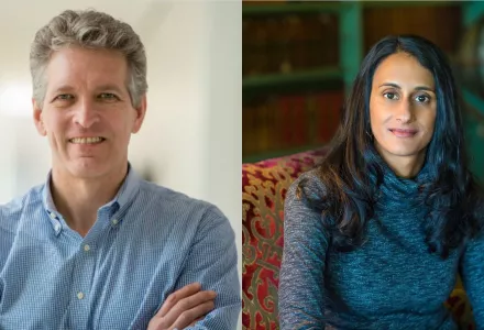 William Powers (left), Bina Venkataraman (right)