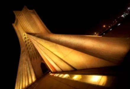 Azadi (Freedom) Tower marks the west entrance to Tehran, Iran.