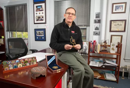 John Woodward shares CIA memorabilia with BU Today