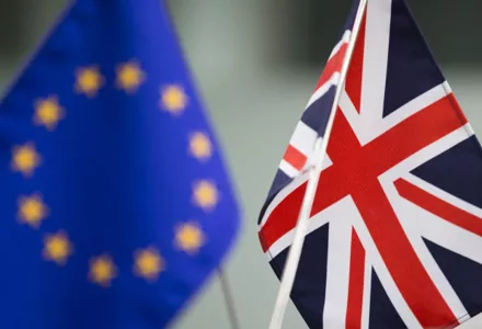 Flags of the EU and UK