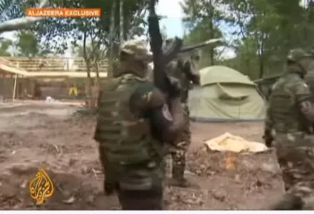 Members of the Movement for the Emancipation of the Niger Delta (MEND), one of the largest militant groups in the Niger Delta region of Nigeria.