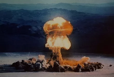 Nuclear weapons test in Nevada in 1957