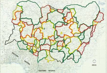 Map of Northern Nigeria: Native Authority Areas, 1962