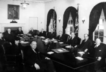 President Franklin Delano Roosevelt and his cabinet.