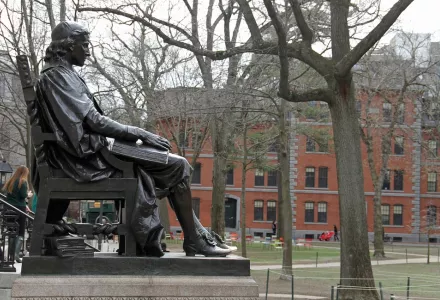 Harvard Yard in the early spring.