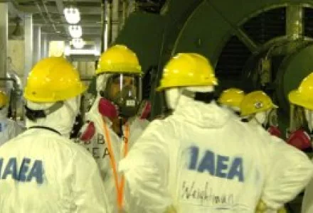 May 27, 2011: IAEA fact-finding team members visit the emergency diesel generator at Reactor Unit 6 at the Fukushima Dai-ichi nuclear plant in Okuma, Japan. The generator was the only one to survive the March 11 earthquake and tsunami.