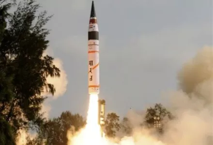 India test-fired its surface-to-surface nuclear capable Agni-I (A) ballistic missile off Abdul Kalam Island in its eastern state of Odisha on 6 February 2018.