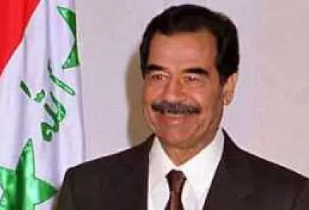 Saddam Hussein as president of Iraq.