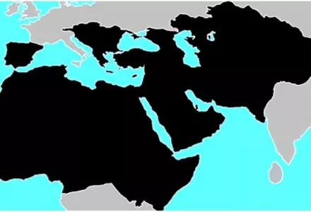 Map of the Caliphate proposed by the Islamic State of Iraq and the Levant.