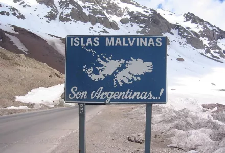 Sign along a road in Argentina, October 6, 2006.