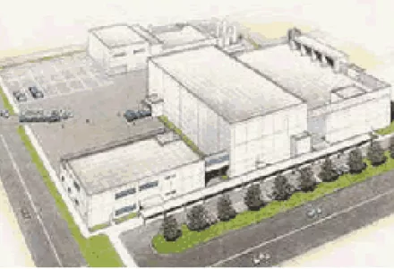 Artist's rendering of Japan's planned MOX fabrication plant