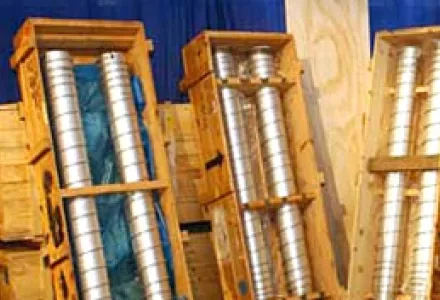 Centrifuge parts shipped from Libya to a nuclear facility in Oak Ridge, Tenn. Components of Libya's nuclear arms and missile programs surrendered after Tripoli agreed to abandon WMD programs and accept unconditional international inspections.