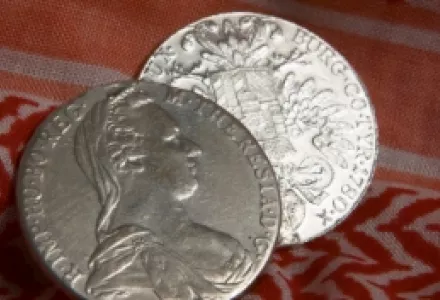 The famous silver thalers that were used as a main source of exchange in the Persian Gulf and North Africa in the 18th and 19th centuries.