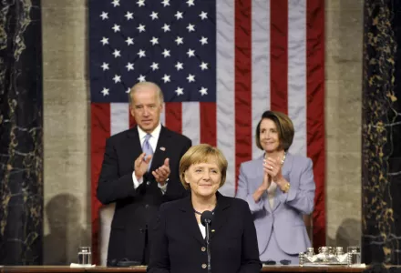 German Chancellor Angela Merkel in Washington, D.C., November 2009