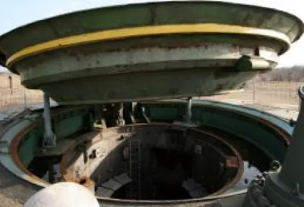 Missile silo of a SS-24 missile, Strategic Missile Forces Museum in Ukraine. 8 March 2008.