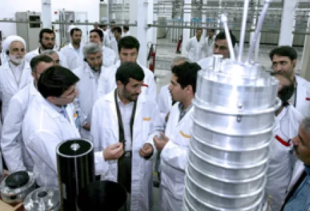 Iranian President Ahmadinejad visits the Natanz Facility