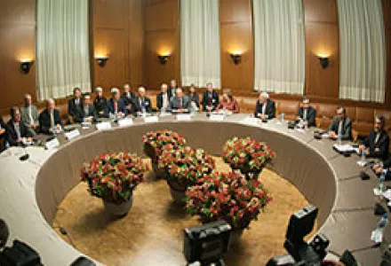 Catherine Ashton, P5+1 and Iran foreign ministers in Geneva negotiators
