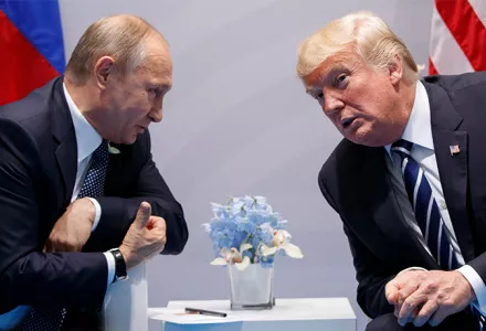 Putin and Trump speak at the G20 Summit.