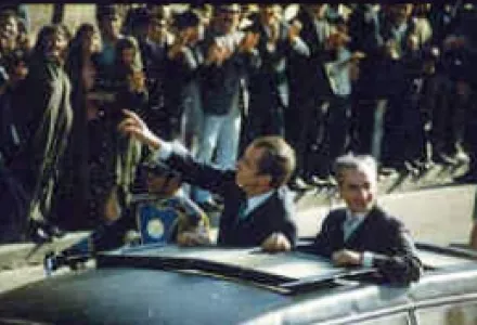 U.S. President Richard M. Nixon and the Shah of Iran in Tehran, May 30, 1972.