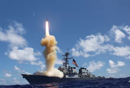 Oct. 25, 2012 - A SM-2 Block IIIA missile is launched from the USS Fitzgerald during the FTI-01 flight test.