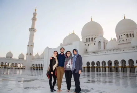 Students at Skeikh Zayed Grand Mosque 