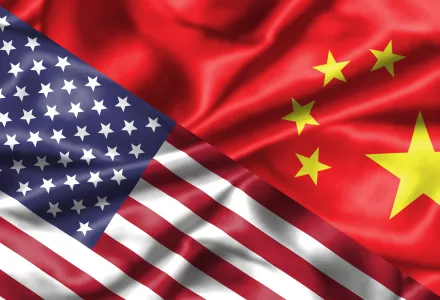 U.S. and Chinese Flags