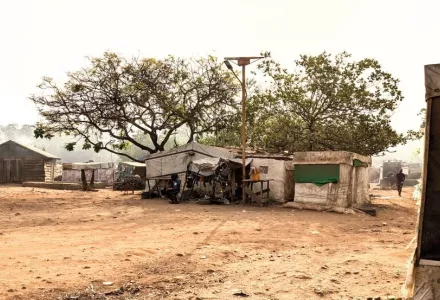 Settlement in Abuja hosting people who escaped Boko Haram's rule in Northeast Nigeria.