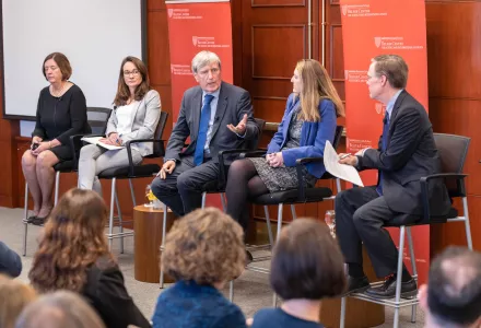 Dr. Kathleen O’Toole, Dr. Katy Hayward, H.E. Daniel Mulhall, Harriet Cross and Nicholas Burns.