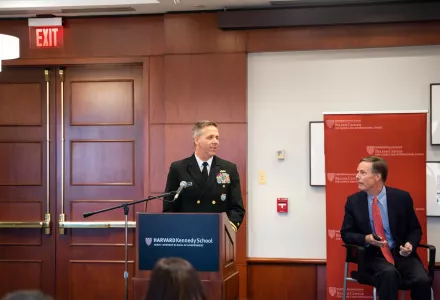Admiral Philip Davidson at the Harvard Kennedy School