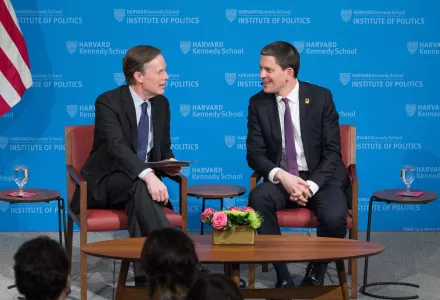 David Miliband and Nick Burns