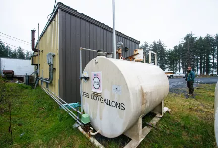 A diesel fuel tank in Kodiak, Alaska