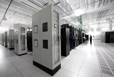 Servers keep digital currency transactions flowing at light-speed in Ashburn, Va., outside Washington, where Visa has built one of the world's most advanced processing networks, Wednesday, Dec. 29, 2010.