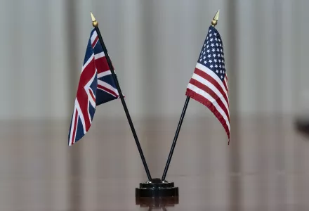 U.S. and UK flags